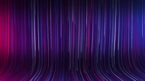 3d abstract neon background, ultra violet glowing vertical lines, laser rays, speed of light. Seamless loop animation.
