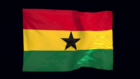 Flag of Ghana on transparent background