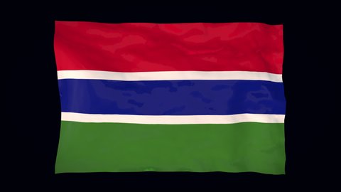 Flag of Gambia on transparent background