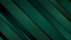 Dark green and golden abstract tech geometric motion background. Seamless looping. Video animation Ultra HD 4K 3840x2160