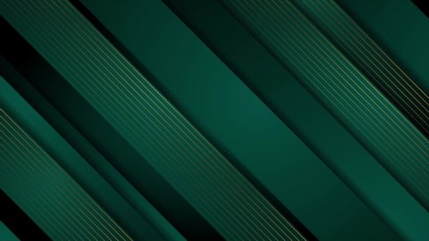 Dark green and golden abstract tech geometric motion background. Seamless looping. Video animation Ultra HD 4K 3840x2160 – Stockvideo