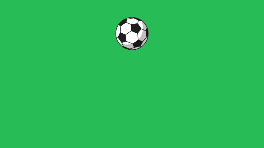 Simple animation with bouncing European Football (soccer) ball in flat design style. Seamless loop sport ball motion graphic Royalty-Free Stock Footage #1090292701