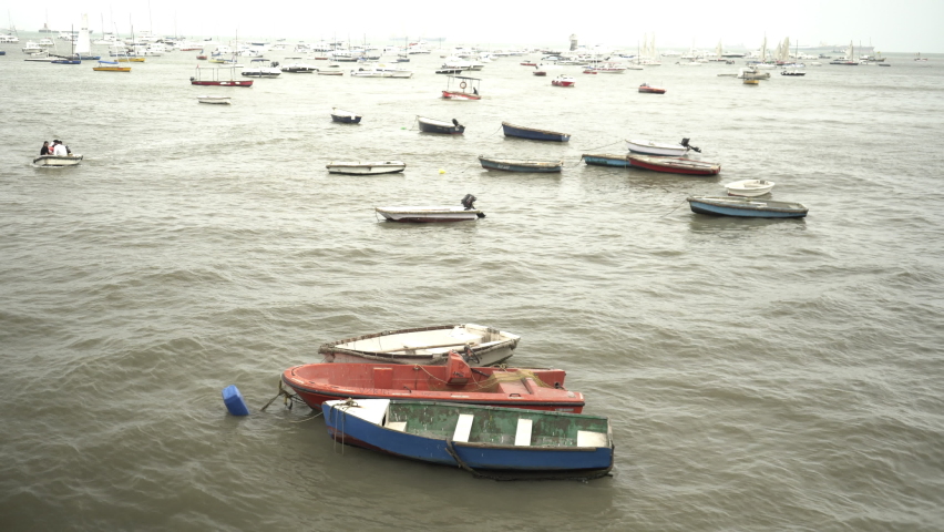 Water boats at Gateway of India, Mumbai, India, 