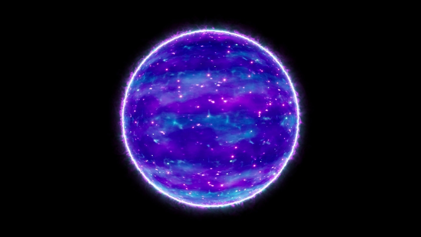 Glittering Neon Energy Planet Overlay Background | Shutterstock HD Video #1090295367