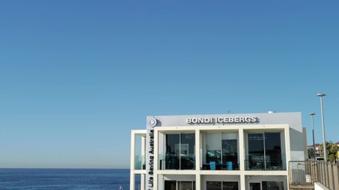 Sydney, Australia, May 2022-Establishing shot of Bondi Icebergs