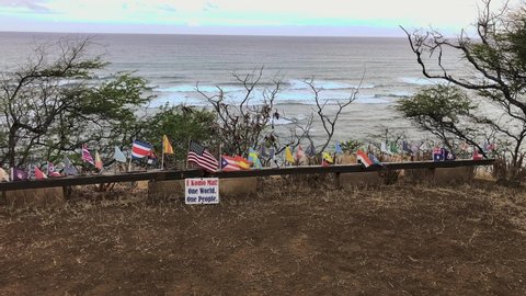 International flags Oceanside in Honolulu Hawaii