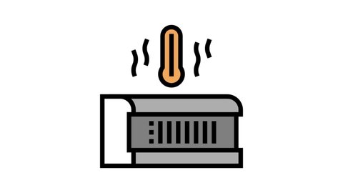 floor heater color icon animation