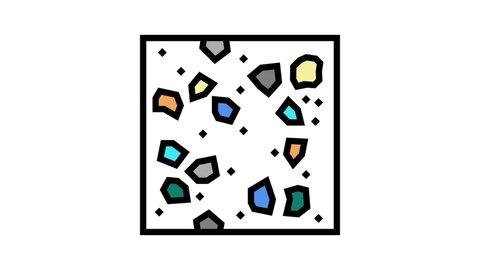 terrazzo mosaic floors color icon animation