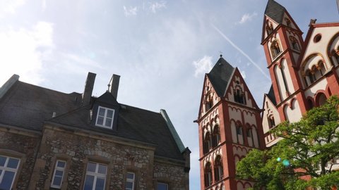 the historic dom zu limburg church in germany 30fps 4k video