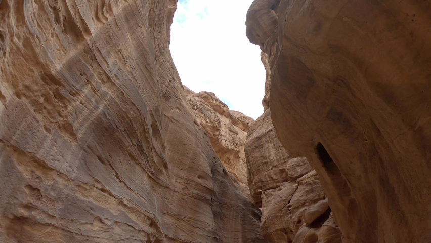 Petra rocks scenic view during day | Shutterstock HD Video #1090315867