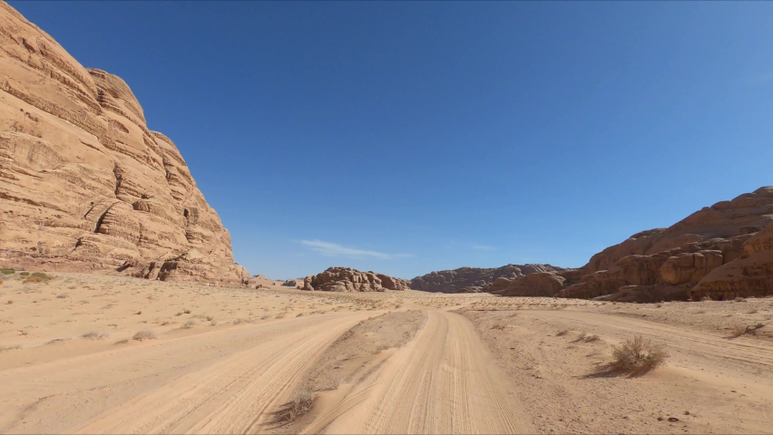 Desert driving point of view for green screen background of replacement | Shutterstock HD Video #1090316721