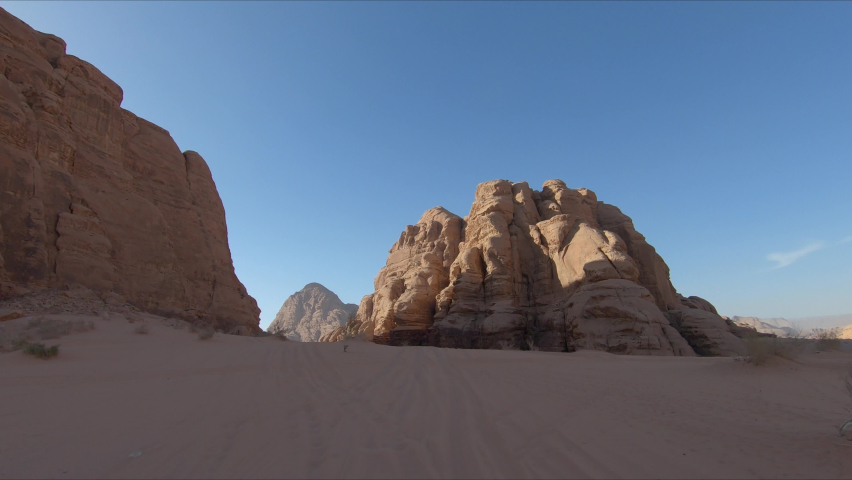 Desert driving point of view for green screen background of replacement | Shutterstock HD Video #1090316731