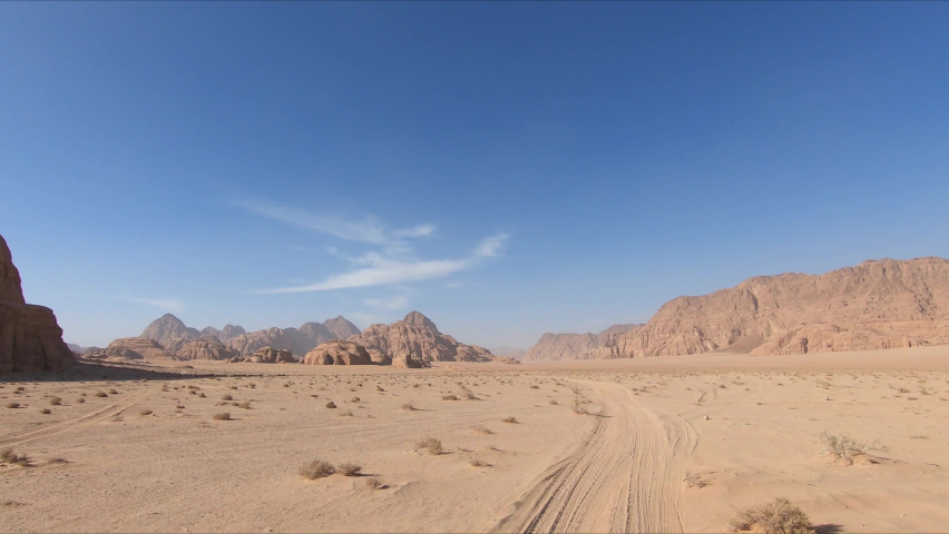 Desert driving point of view for green screen background of replacement | Shutterstock HD Video #1090316737
