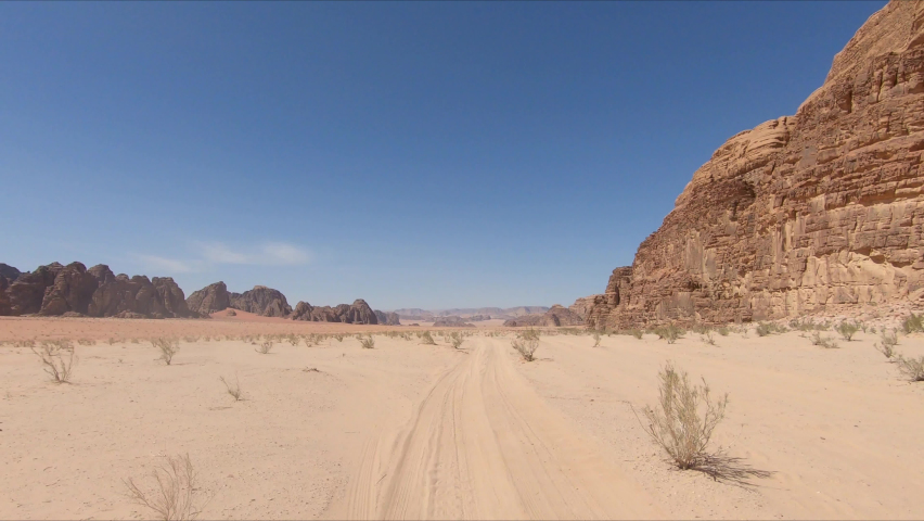 Desert driving point of view for green screen background of replacement | Shutterstock HD Video #1090316739