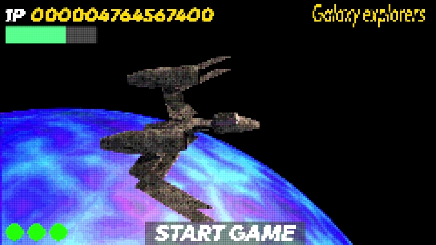 Space ship game 8 bit. 3d animation | Shutterstock HD Video #1090319949