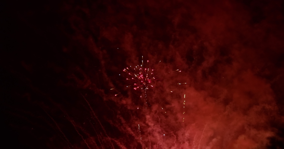 Astract firework footage in loopable slow motion Royalty-Free Stock Footage #1090320349
