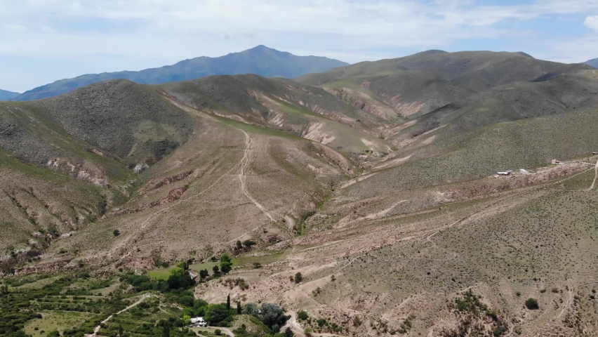 Drone View Of Mountain Ranges In The Andes, Argentina