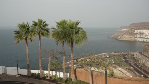 Playa de Amadores and Puerto Logan from elevated position near Puerto Rico, Gran Canaria, Canary Islands, Spain, Atlantic, Europe