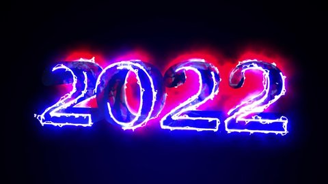 USA Election 2022 year. Blue and Red fire. 3d render 4K video