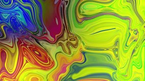 Abstract paint splash Surface yellow colorful Liquid Paint Texture Video