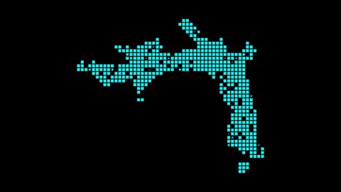 Peter Island digital map. Map of Peter Island in dotted style. Border shape filled with rectangles. Powerful video.