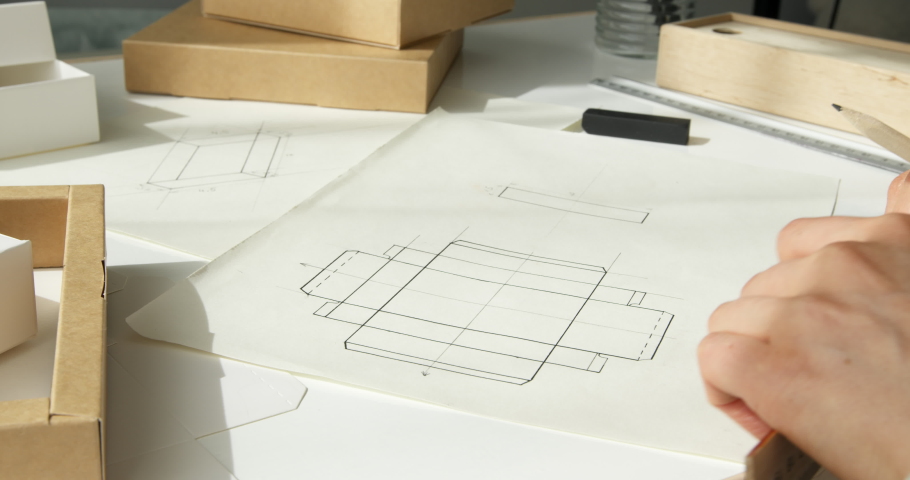 14 Packaging blueprint template Stock Video Footage - 4K and HD Video ...