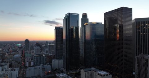 Los Angeles skyscrapers. California LA, Los Angels city center.
