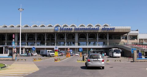 Bishkek, Kyrgyzstan - May 13, 2022: Manas International Airport