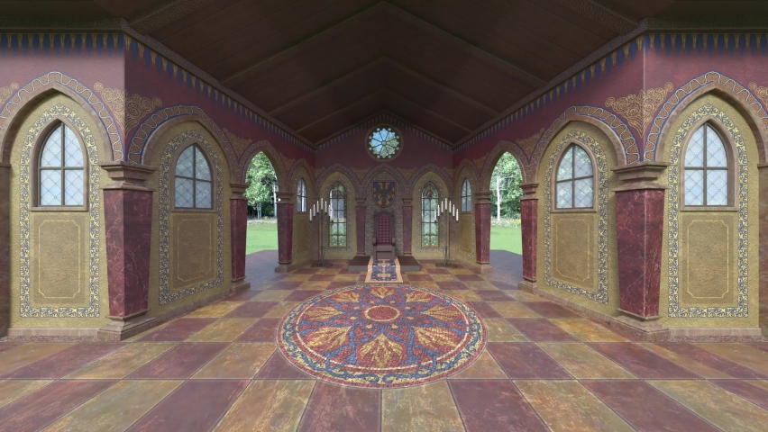 3D rendering of the palace