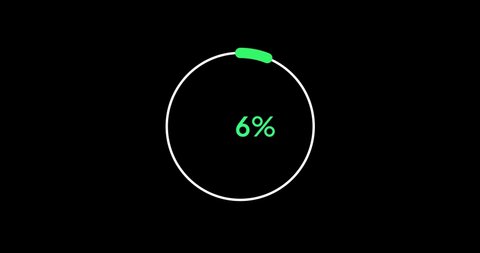 6 Circle Percentage Diagrams Modern Animation Stock Footage Video (100% ...