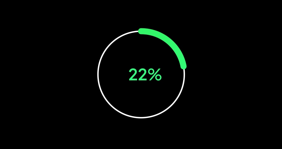 22% circle percentage diagrams modern animation design