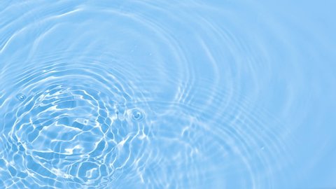 Top view of Beautiful Water Surface texture, Clean Water Surface wave in slow motion Sun shine water background Refraction of sunlight Caustic top view texture, Rippling Blue Water