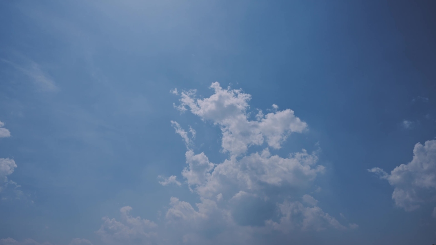 Time-lapse 4K UHD with clear skies and clouds in early summer | Shutterstock HD Video #1090360993