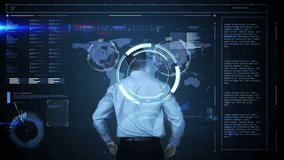 Animation of data processing over caucasian businessman and scope scanning. global business, finances, connections and digital interface concept digitally generated video. - Powered by Shutterstock - Get 15% off with code: PIKWIZARD15