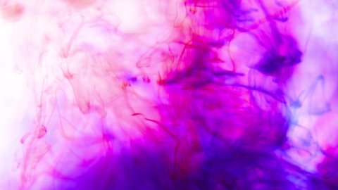 abstract Magic vibrant mixing of color. Inky cloud swirling flowing underwater. Abstract isolated smoke Red color paint ink drops in water