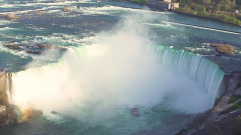 Niagara Falls, Canada, Video - The Horseshoe Falls during a sunny day as seen from the Skylon Tower