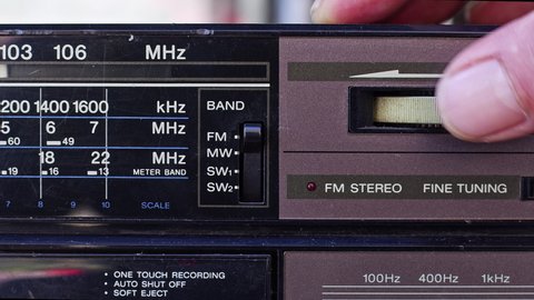 Analogue Radio FM Channel Search Footage.