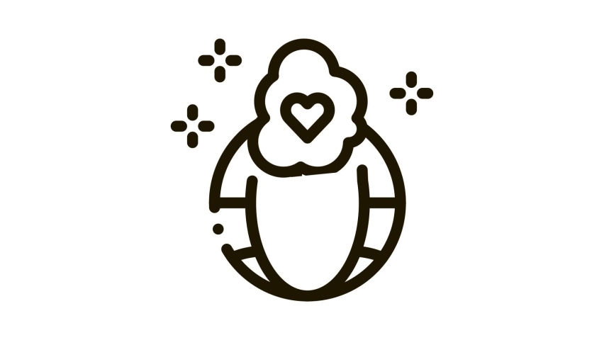 wordwide forestry safe Icon Animation line