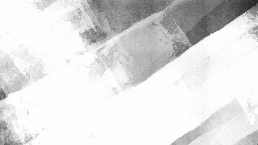Abstract white paint grunge brush stroke transition on black background. Hand drawn sketchy reveal wipe for post production. Freehand animation universal asset for 4K video editing.