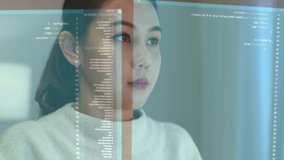 Young woman asia people work at home write typing python remote screen build data center AI deep tech app STEM skill, cloud computing create design server platform, reskill upskill in talent workforce - Powered by Shutterstock - Get 15% off with code: PIKWIZARD15