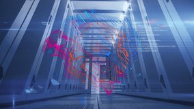 Animation of shapes and data processing over server room. global technology, light and pattern concept digitally generated video. - Powered by Shutterstock - Get 15% off with code: PIKWIZARD15