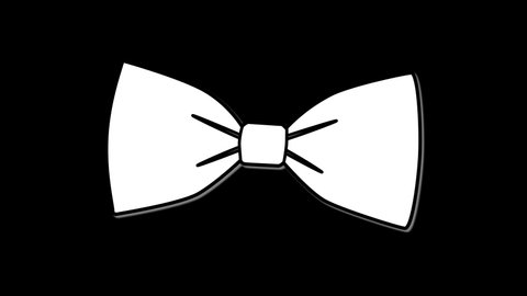 Bow Tie Seamless Loop Animation Black Stock Footage Video (100% Royalty ...