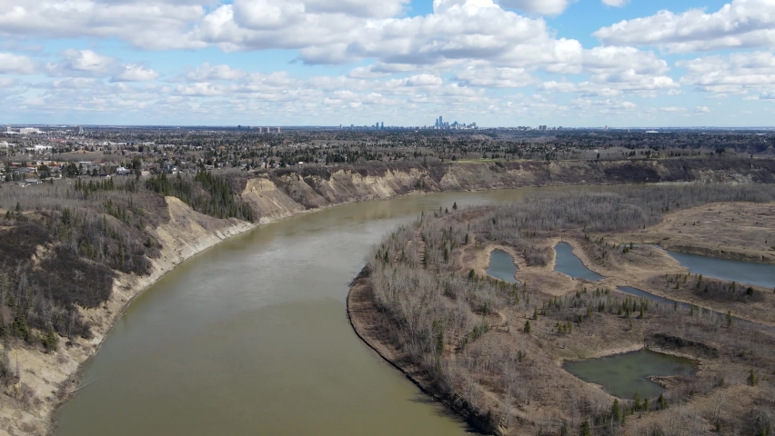 North Saskatchewan River In Edmonton Alberta
