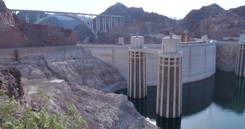 This is a video showing hoover dam while its water level is super low in April 2022. Shot on a GH5
