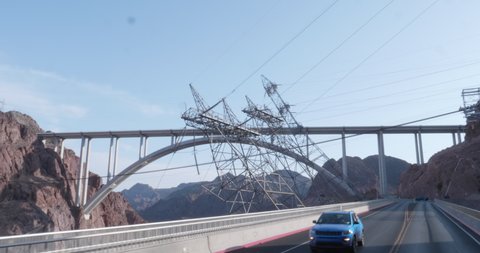 This is a video of the Hoover Dam Bypass Bridge. Also known as the Mike O'Callaghan Pat Tillman Memorial Bridge. Shot on a GH5