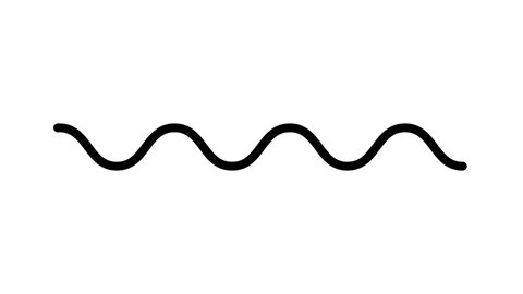 Simple Loopable trendy squiggle line animation in 4K 60 fps high resolution. Easy to use. Loop. 
