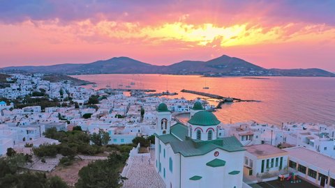 Greek island Paros tourist destination in Greece. Visit and travel cyclades