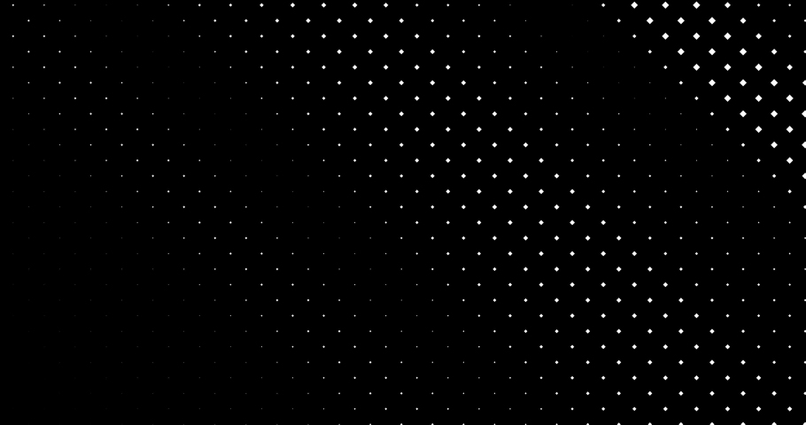 Abstract dynamic with white dots rhombus on transparent background (alpha channel). Motion modern animation. Modern banner template. Halftone style. Texture of dots pattern. Dotted animated gradient  Royalty-Free Stock Footage #1090445275