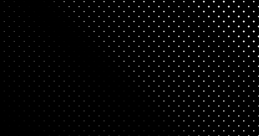 Abstract dynamic with white dots rhombus on transparent background (alpha channel). Motion modern animation. Modern banner template. Halftone style. Texture of dots pattern. Dotted animated gradient  Royalty-Free Stock Footage #1090445275