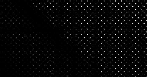 Стоковое видео: Abstract dynamic with white dots rhombus on transparent background (alpha channel). Motion modern animation. Modern banner template. Halftone style. Texture of dots pattern. Dotted animated gradient 